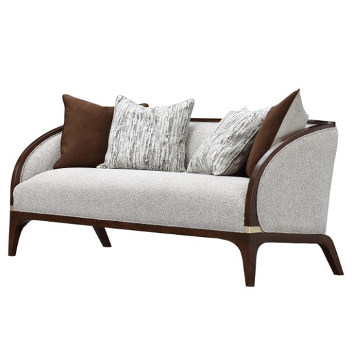 AICO Furniture Houston Loveseat Pebble in Walnut - Furniture Land (Milwaukee, WI)
