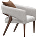 AICO Furniture Houston Accent Chair Pebble in Walnut - Furniture Land (Milwaukee, WI)