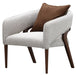 AICO Furniture Houston Accent Chair Pebble in Walnut - Furniture Land (Milwaukee, WI)
