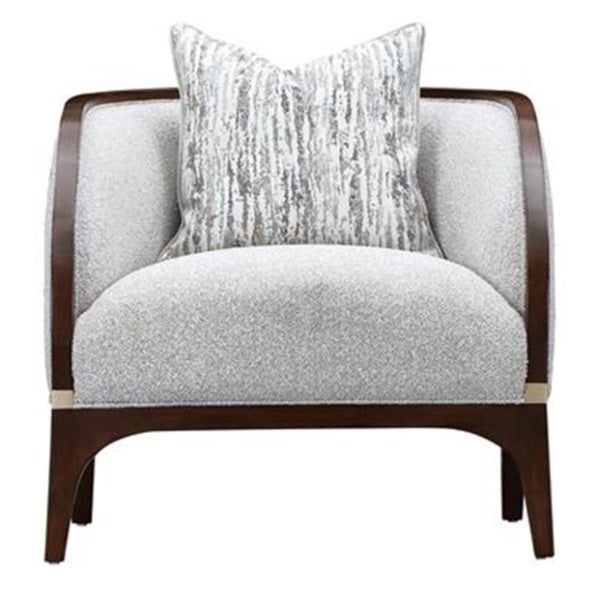 AICO Furniture Houston Matching Chair Pebble in Walnut - Furniture Land (Milwaukee, WI)