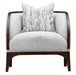 AICO Furniture Houston Matching Chair Pebble in Walnut - Furniture Land (Milwaukee, WI)