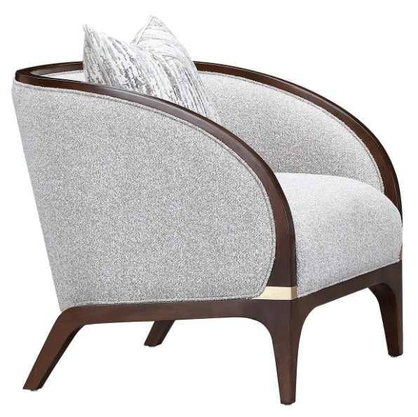 AICO Furniture Houston Matching Chair Pebble in Walnut - Furniture Land (Milwaukee, WI)