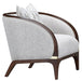 AICO Furniture Houston Matching Chair Pebble in Walnut - Furniture Land (Milwaukee, WI)