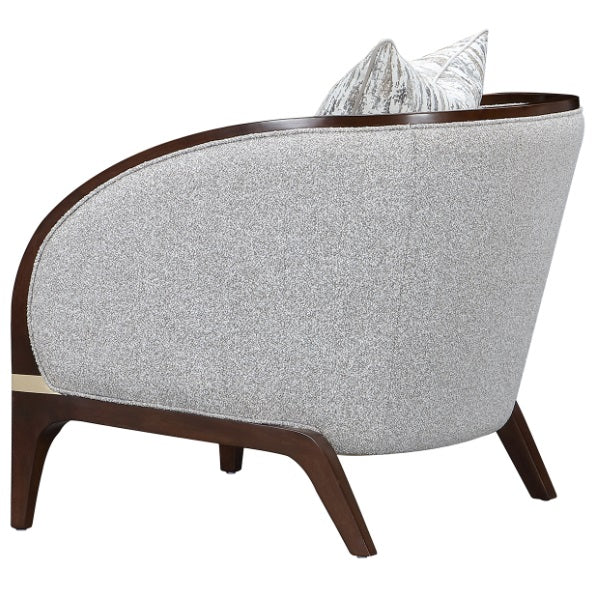 AICO Furniture Houston Matching Chair Pebble in Walnut - Furniture Land (Milwaukee, WI)