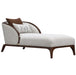 AICO Furniture Houston Chaise Pebble in Walnut - Furniture Land (Milwaukee, WI)