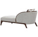AICO Furniture Houston Chaise Pebble in Walnut - Furniture Land (Milwaukee, WI)