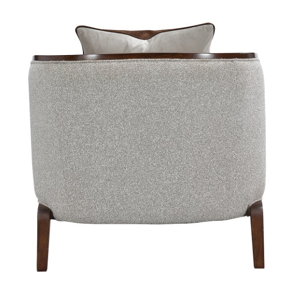AICO Furniture Houston Chaise Pebble in Walnut - Furniture Land (Milwaukee, WI)