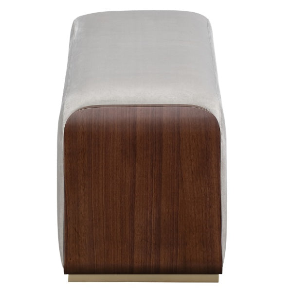 AICO Furniture Houston Accent Bench in Walnut - Furniture Land (Milwaukee, WI)
