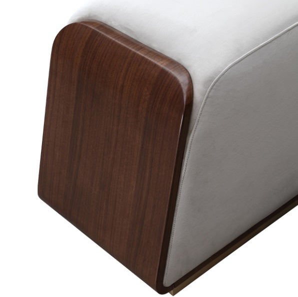 AICO Furniture Houston Accent Bench in Walnut - Furniture Land (Milwaukee, WI)