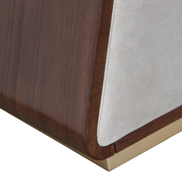 AICO Furniture Houston Accent Bench in Walnut - Furniture Land (Milwaukee, WI)