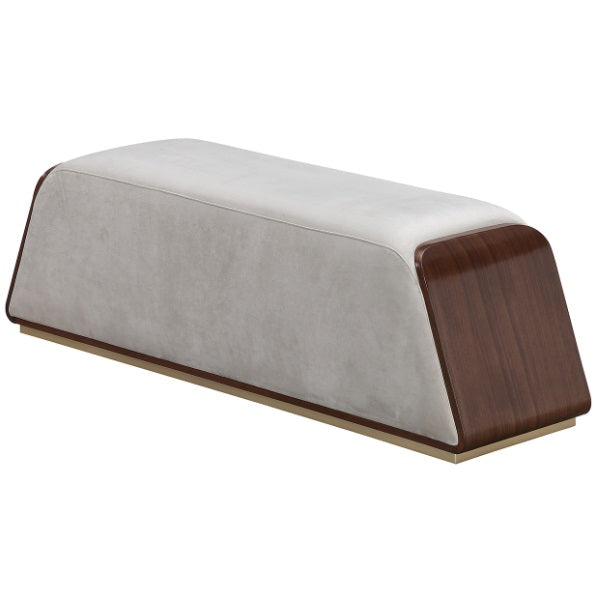 AICO Furniture Houston Accent Bench in Walnut - Furniture Land (Milwaukee, WI)