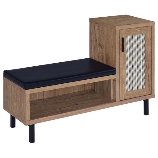 Teller 1-door Entryway Shoe Storage Cabinet Natural Oak - Furniture Land (Milwaukee, WI)