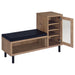 Teller 1-door Entryway Shoe Storage Cabinet Natural Oak - Furniture Land (Milwaukee, WI)