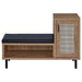 Teller 1-door Entryway Shoe Storage Cabinet Natural Oak - Furniture Land (Milwaukee, WI)