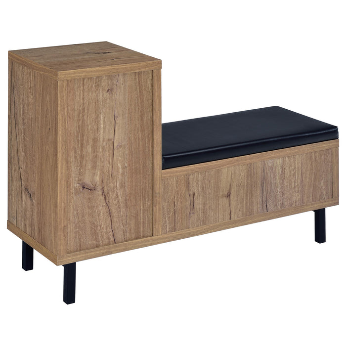 Teller 1-door Entryway Shoe Storage Cabinet Natural Oak - Furniture Land (Milwaukee, WI)
