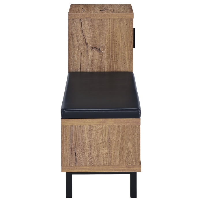 Teller 1-door Entryway Shoe Storage Cabinet Natural Oak - Furniture Land (Milwaukee, WI)