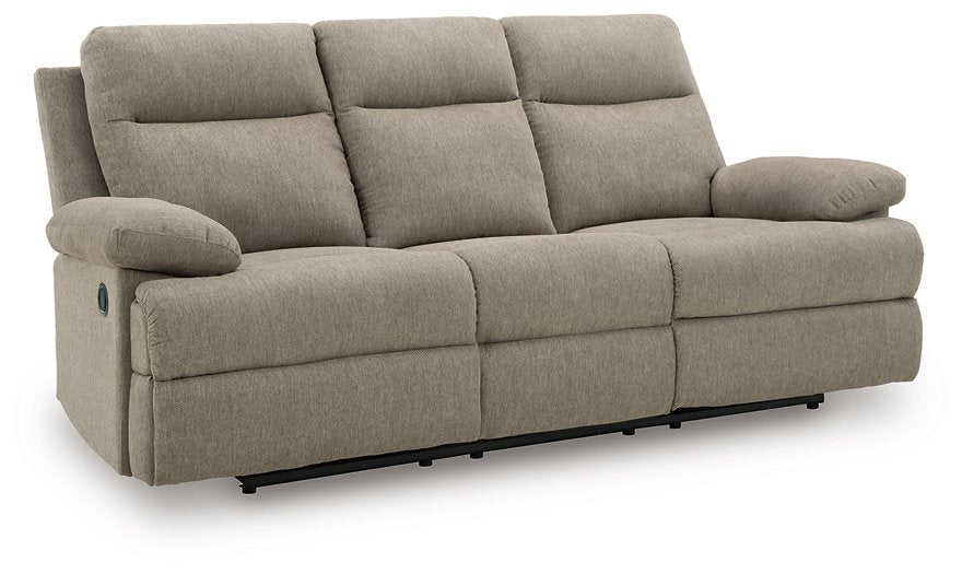 Side-Swipe Reclining Sofa with Drop Down Table - Furniture Land (Milwaukee, WI)