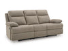 Side-Swipe Reclining Sofa with Drop Down Table - Furniture Land (Milwaukee, WI)