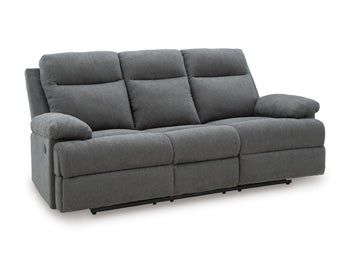 Side-Swipe Reclining Sofa with Drop Down Table - Furniture Land (Milwaukee, WI)