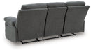 Side-Swipe Reclining Sofa with Drop Down Table - Furniture Land (Milwaukee, WI)