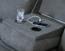 Side-Swipe Reclining Sofa with Drop Down Table - Furniture Land (Milwaukee, WI)