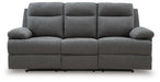 Side-Swipe Reclining Sofa with Drop Down Table - Furniture Land (Milwaukee, WI)