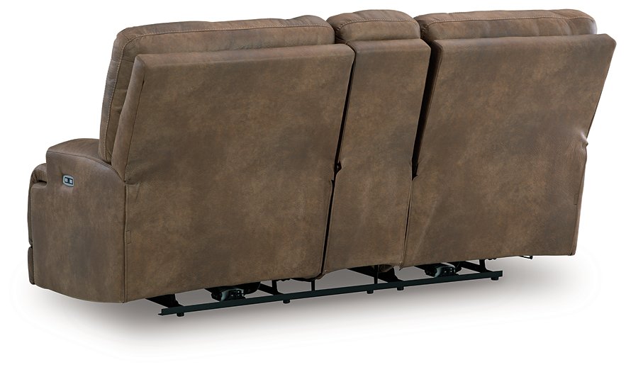 Beckley Place Power Reclining Loveseat with Console - Furniture Land (Milwaukee, WI)