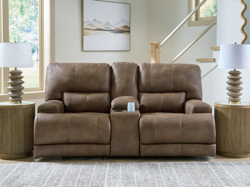 Beckley Place Power Reclining Loveseat with Console - Furniture Land (Milwaukee, WI)