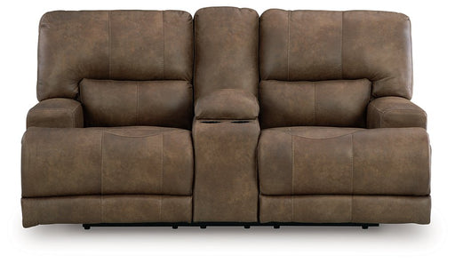 Beckley Place Power Reclining Loveseat with Console - Furniture Land (Milwaukee, WI)