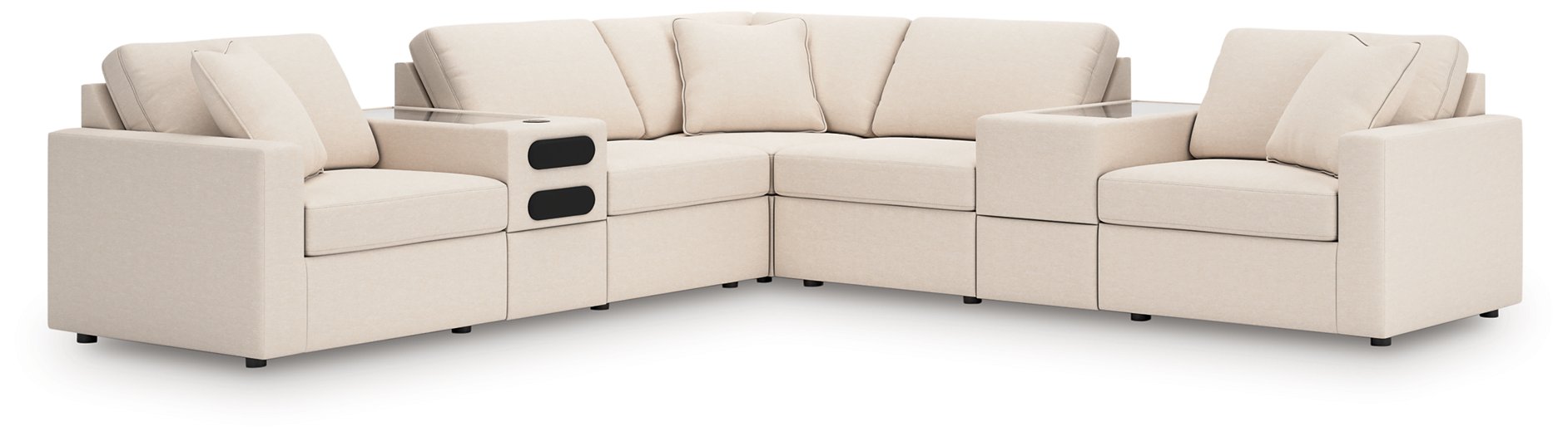 Modmax Balanced Sectional with Audio and Storage Consoles - Furniture Land (Milwaukee, WI)