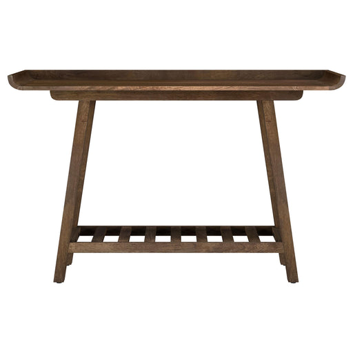 Ornelas 46-inch Console Table with Slatted Shelf Mango Brown - Furniture Land (Milwaukee, WI)