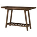 Ornelas 46-inch Console Table with Slatted Shelf Mango Brown - Furniture Land (Milwaukee, WI)