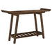 Ornelas 46-inch Console Table with Slatted Shelf Mango Brown - Furniture Land (Milwaukee, WI)