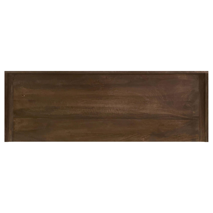 Ornelas 46-inch Console Table with Slatted Shelf Mango Brown - Furniture Land (Milwaukee, WI)