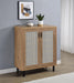 Teller 2-door Shoe Storage Cabinet Natural Oak - Furniture Land (Milwaukee, WI)