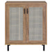 Teller 2-door Shoe Storage Cabinet Natural Oak - Furniture Land (Milwaukee, WI)