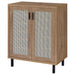 Teller 2-door Shoe Storage Cabinet Natural Oak - Furniture Land (Milwaukee, WI)