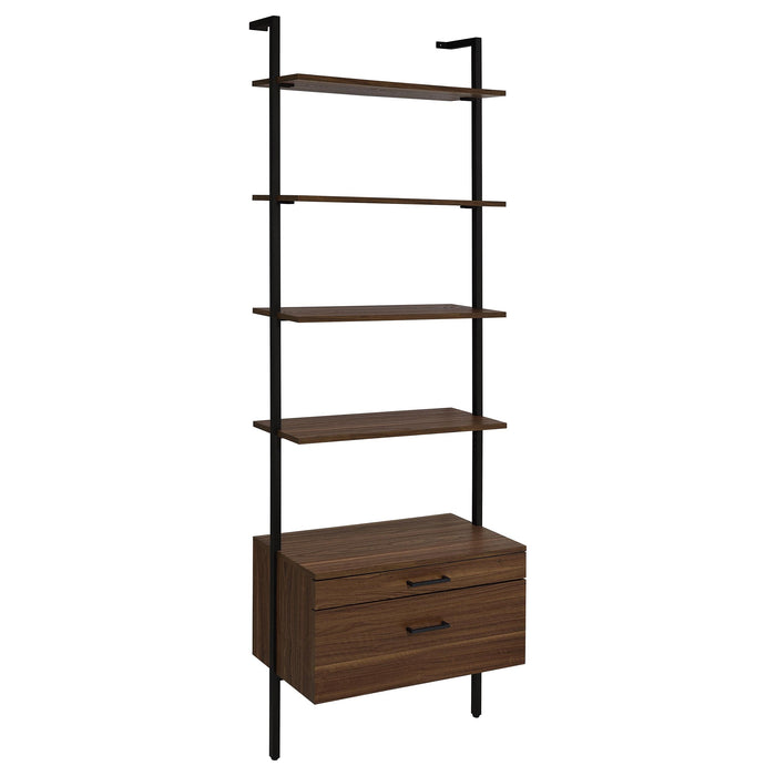 Owens 3-piece 96-inch Wall Mounted Bookshelf Set Walnut - Furniture Land (Milwaukee, WI)