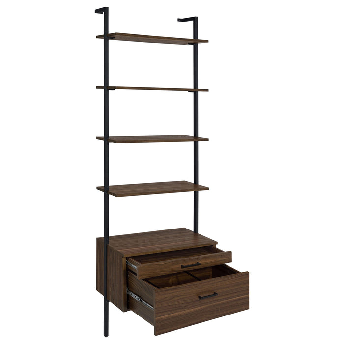 Owens 3-piece 96-inch Wall Mounted Bookshelf Set Walnut - Furniture Land (Milwaukee, WI)