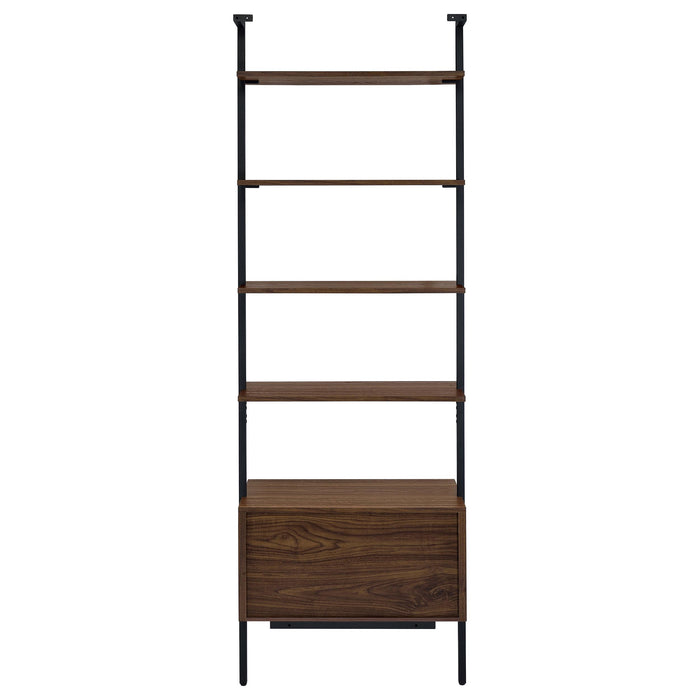 Owens 3-piece 96-inch Wall Mounted Bookshelf Set Walnut - Furniture Land (Milwaukee, WI)
