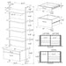 Owens 3-piece 96-inch Wall Mounted Bookshelf Set Walnut - Furniture Land (Milwaukee, WI)
