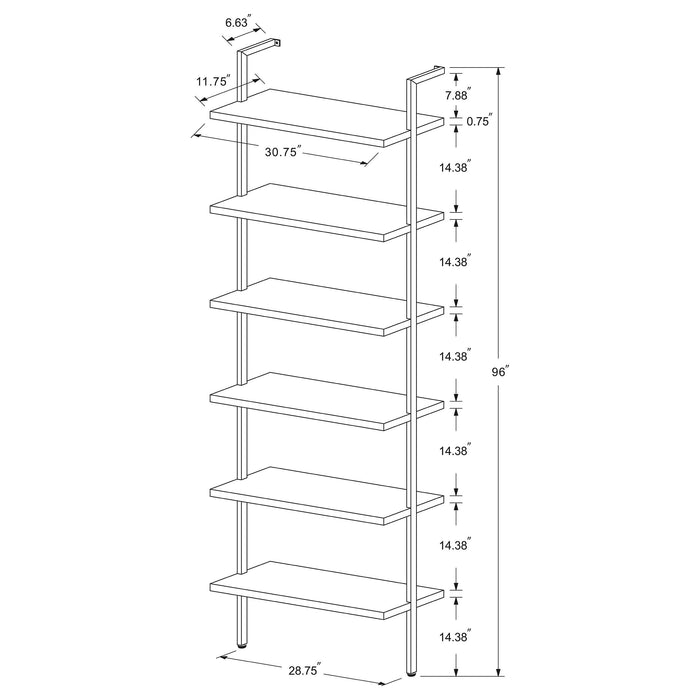 Owens 3-piece 96-inch Wall Mounted Bookshelf Set Walnut - Furniture Land (Milwaukee, WI)