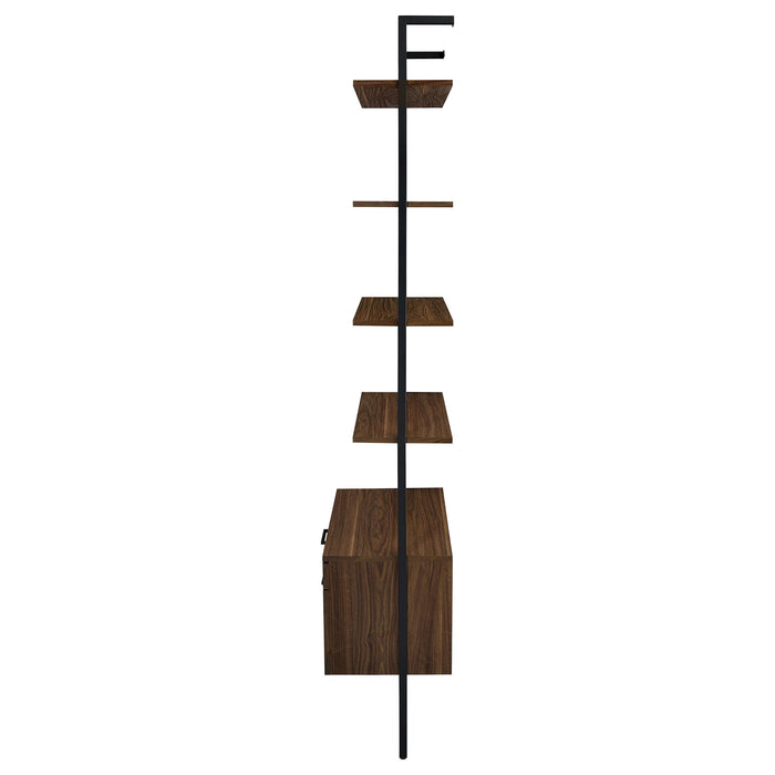 Owens 96-inch 4-shelf Storage Wall Bookshelf Walnut - Furniture Land (Milwaukee, WI)