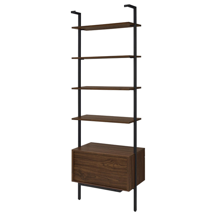 Owens 96-inch 4-shelf Storage Wall Bookshelf Walnut - Furniture Land (Milwaukee, WI)