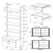 Owens 96-inch 4-shelf Storage Wall Bookshelf Walnut - Furniture Land (Milwaukee, WI)