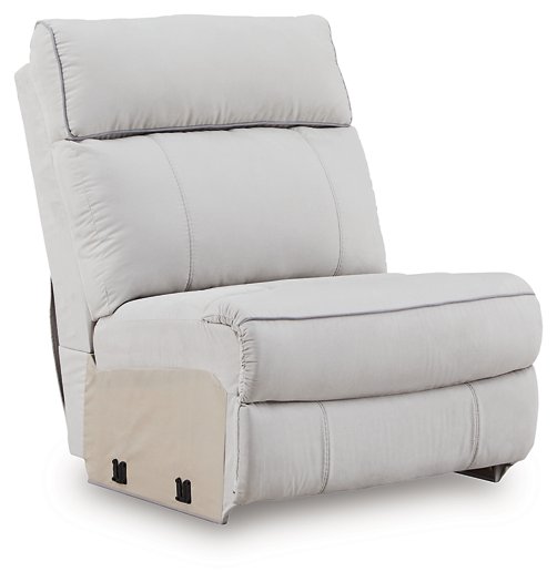 Social Pointe Reclining Sectional with Storage Console - Furniture Land (Milwaukee, WI)