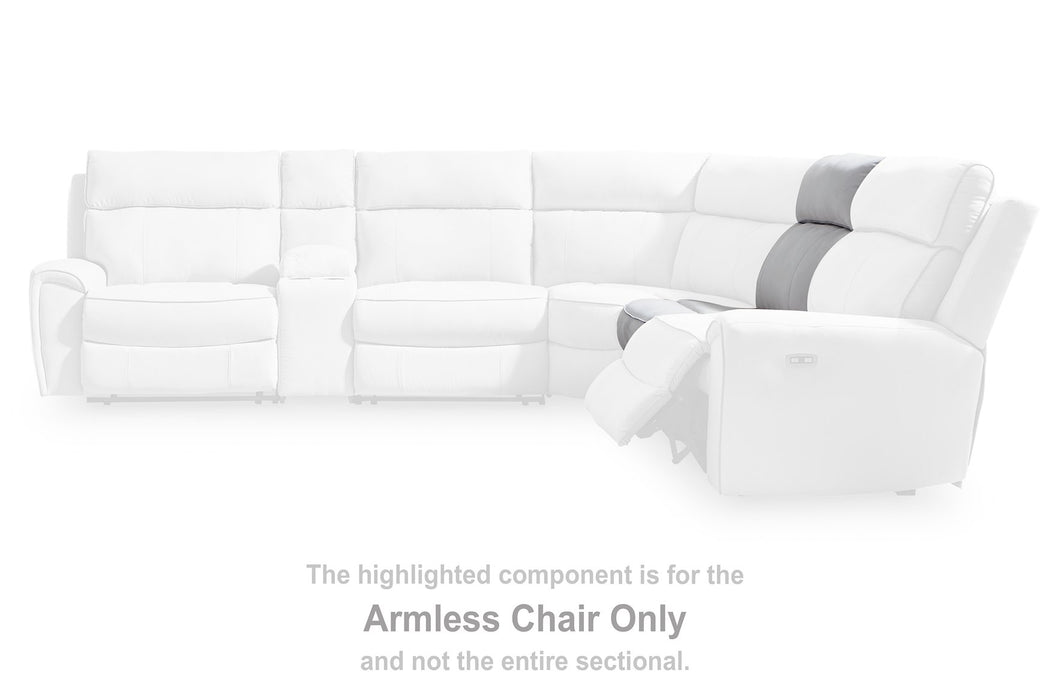 Social Pointe Reclining Sectional with Storage Console - Furniture Land (Milwaukee, WI)