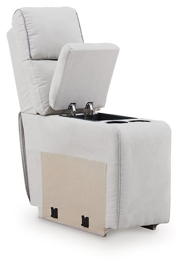 Social Pointe Reclining Sectional with Storage Console - Furniture Land (Milwaukee, WI)