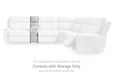 Social Pointe Reclining Sectional with Storage Console - Furniture Land (Milwaukee, WI)
