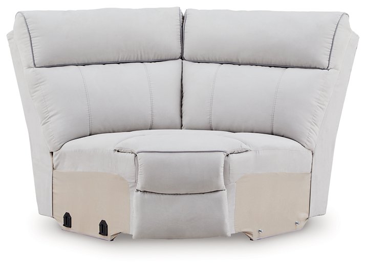 Social Pointe Reclining Sectional with Storage Console - Furniture Land (Milwaukee, WI)